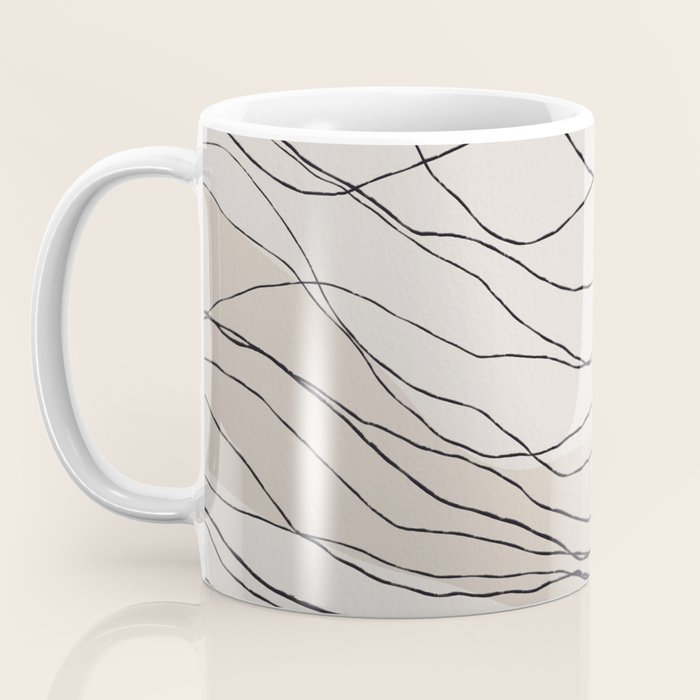 Calm serene line art nordic mountain decor Coffee Mug Gallery Image 3