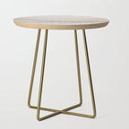 Calm serene line art nordic mountain decor Side Table Gallery Image 1