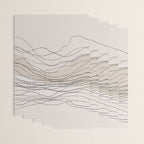 Calm serene line art nordic mountain decor Wrapping Paper Gallery Image 3