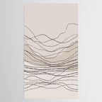 Calm serene line art nordic mountain decor Tablecloth Gallery Image 2