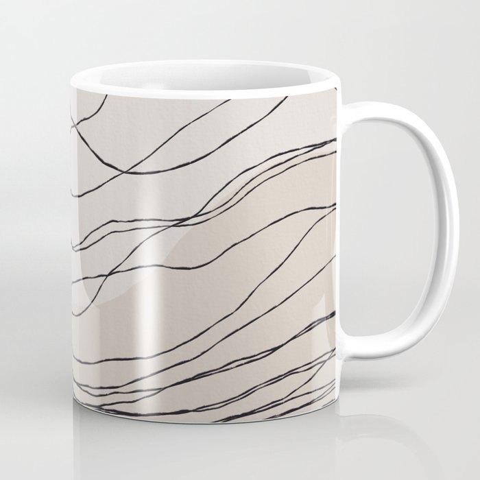 Calm serene line art nordic mountain decor Coffee Mug Gallery Image 1