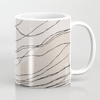 Calm serene line art nordic mountain decor Coffee Mug Gallery Image 1