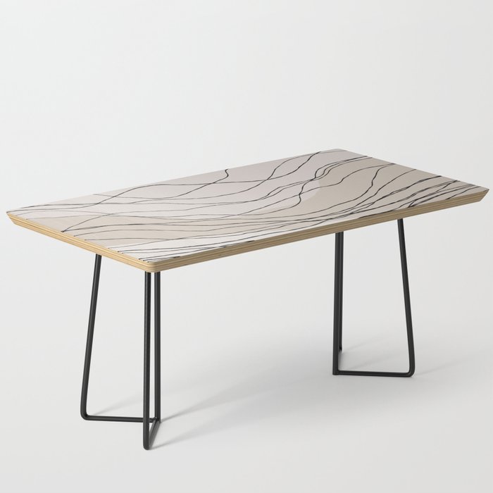 Calm serene line art nordic mountain decor Coffee Table Gallery Image 1