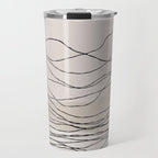 Calm serene line art nordic mountain decor Travel Mug Gallery Image 1