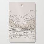 Calm serene line art nordic mountain decor Cutting Board Gallery Image 1