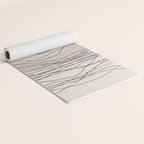 Calm serene line art nordic mountain decor Yoga Mat Gallery Image 2