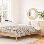 Calm serene line art nordic mountain decor Duvet Cover Gallery Image 2
