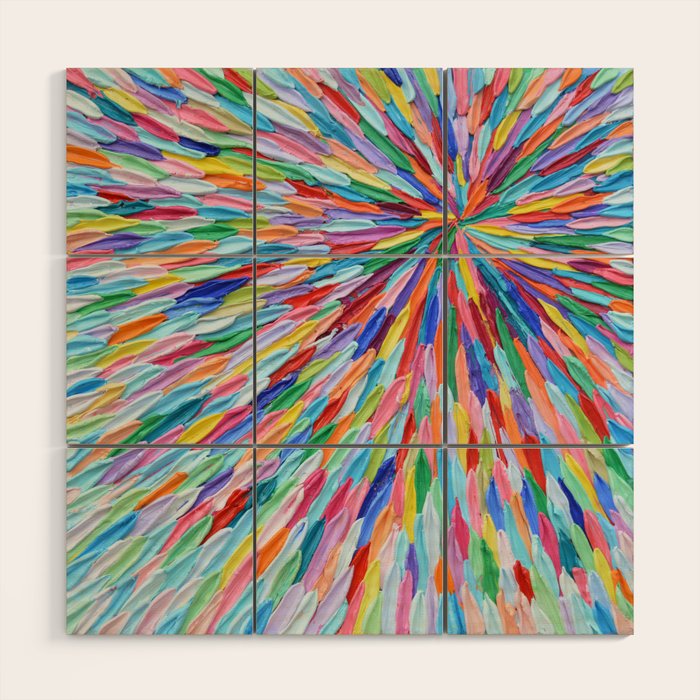 Rainbow Portal 2 Wood Wall Art Gallery Image 1