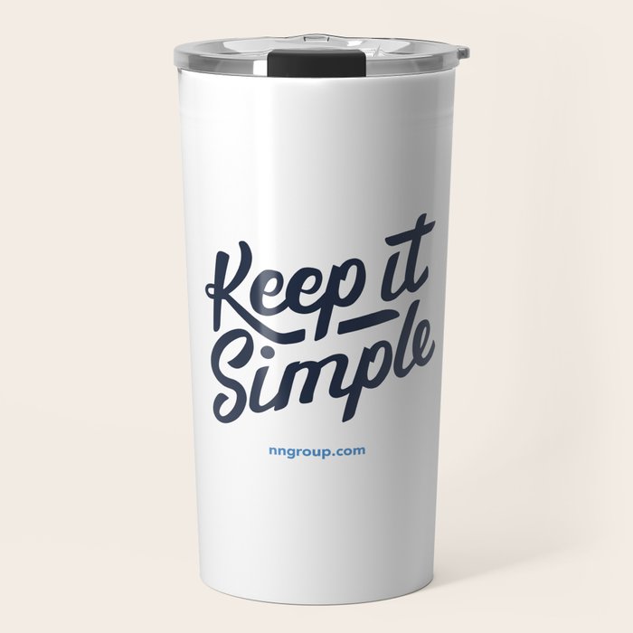Keep It Simple Travel Mug Gallery Image 1