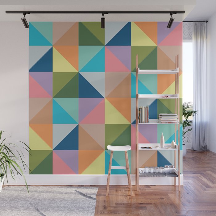 Pastel triangles Wall Mural Gallery Image 1