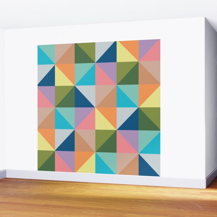 Pastel triangles Wall Mural Gallery Image 2