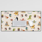 Animal Readers Desk Mat Gallery Image 1