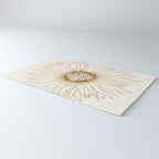 Gold Sunflower Drawing Rug Gallery Image 3