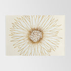 Gold Sunflower Drawing Rug Gallery Image 2