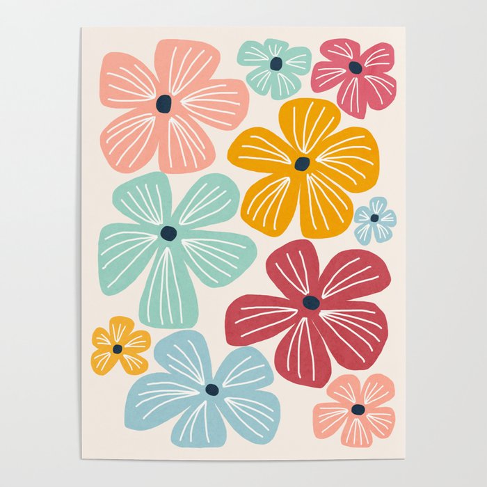 Frangipani flowers - bright Poster Gallery Image 4