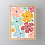 Frangipani flowers - bright Mini Art Print Gallery Image 1
