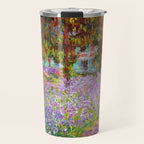 Claude Monet Irises In Monet's Garden At Giverny Travel Mug Gallery Image 1