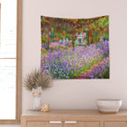 Claude Monet Irises In Monet's Garden At Giverny Wall Tapestry Gallery Image 2