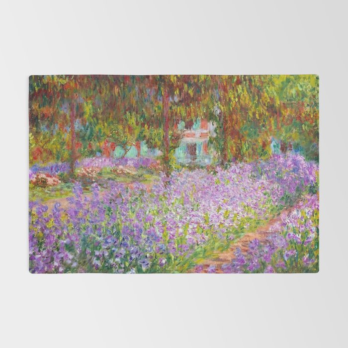 Claude Monet Irises In Monet's Garden At Giverny Rug Gallery Image 2