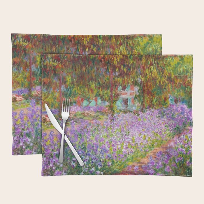 Claude Monet Irises In Monet's Garden At Giverny Placemat Gallery Image 1