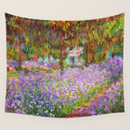 Claude Monet Irises In Monet's Garden At Giverny Wall Tapestry Gallery Image 4