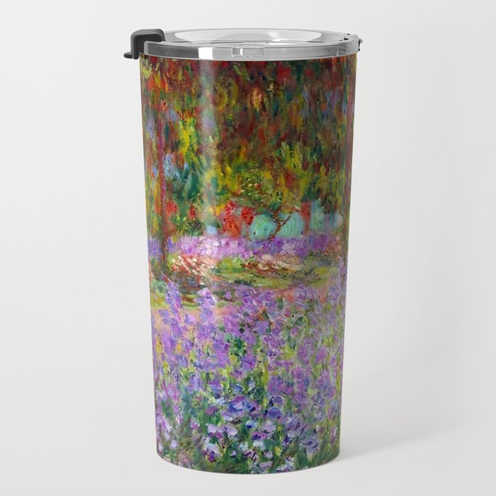 Claude Monet Irises In Monet's Garden At Giverny Travel Mug Gallery Image 3