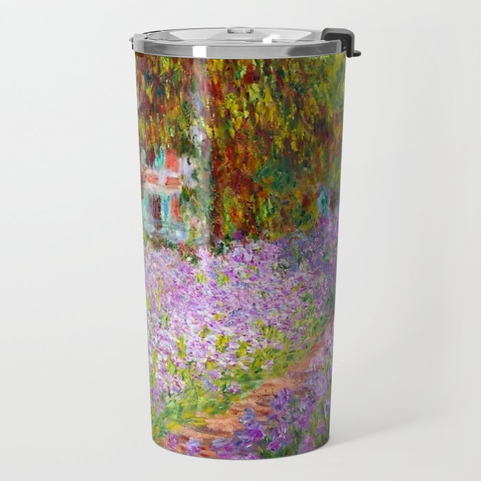 Claude Monet Irises In Monet's Garden At Giverny Travel Mug Gallery Image 2