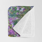 Claude Monet Irises In Monet's Garden At Giverny Throw Blanket Gallery Image 3