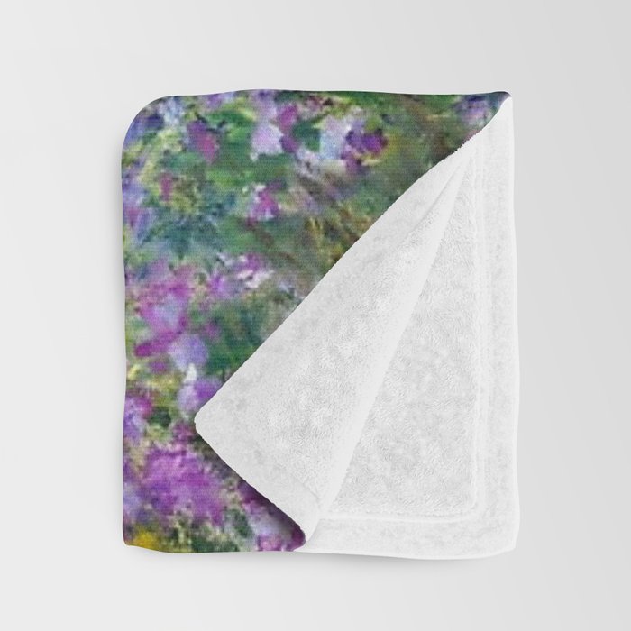 Claude Monet Irises In Monet's Garden At Giverny Throw Blanket Gallery Image 3