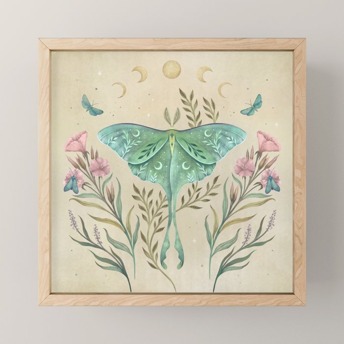 Luna and Forester - Oriental Vintage Mini Art Print Gallery Image 1