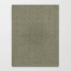 boho hexagon stripes - olive green Notebook Gallery Image 4