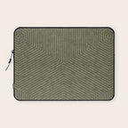 boho hexagon stripes - olive green Laptop Sleeve Gallery Image 1