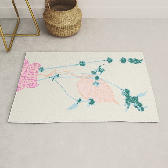 Plant based happyness Herb 1 still life Rug Gallery Image 1