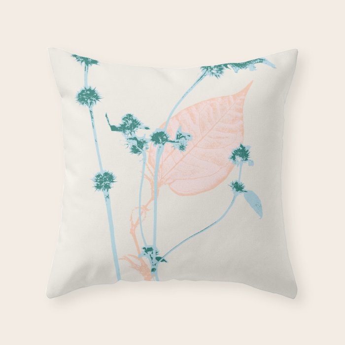 Plant based happyness Herb 1 still life Throw Pillow Gallery Image 1