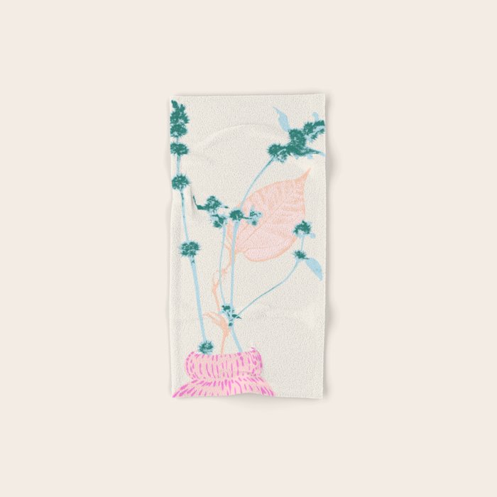 Plant based happyness Herb 1 still life Bath Towel Gallery Image 1