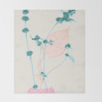 Plant based happyness Herb 1 still life Throw Blanket Gallery Image 2