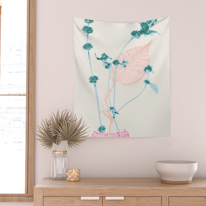 Plant based happyness Herb 1 still life Wall Tapestry Gallery Image 2