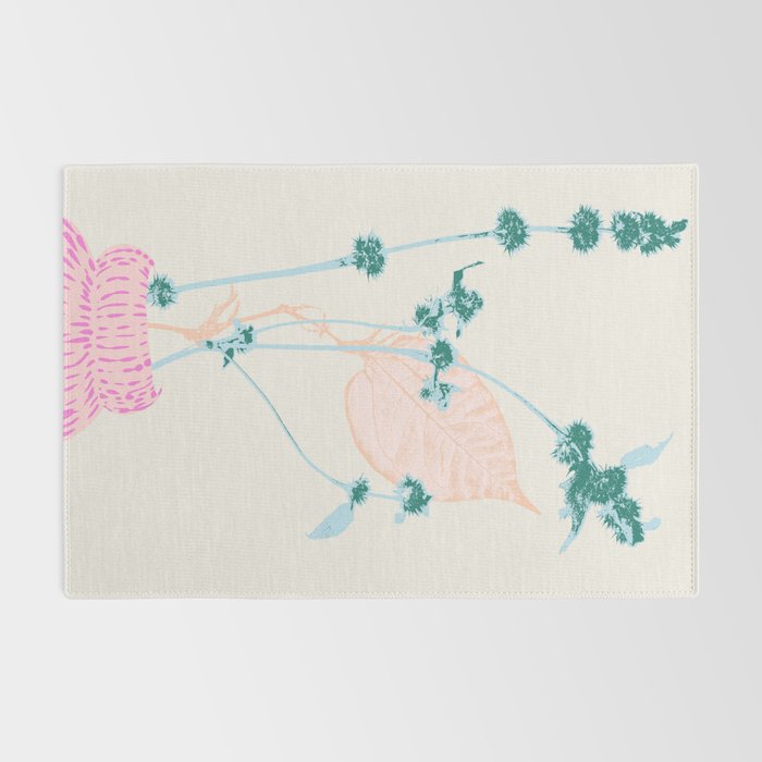 Plant based happyness Herb 1 still life Rug Gallery Image 2