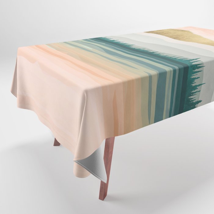 Spring Forest Lake Tablecloth Gallery Image 1