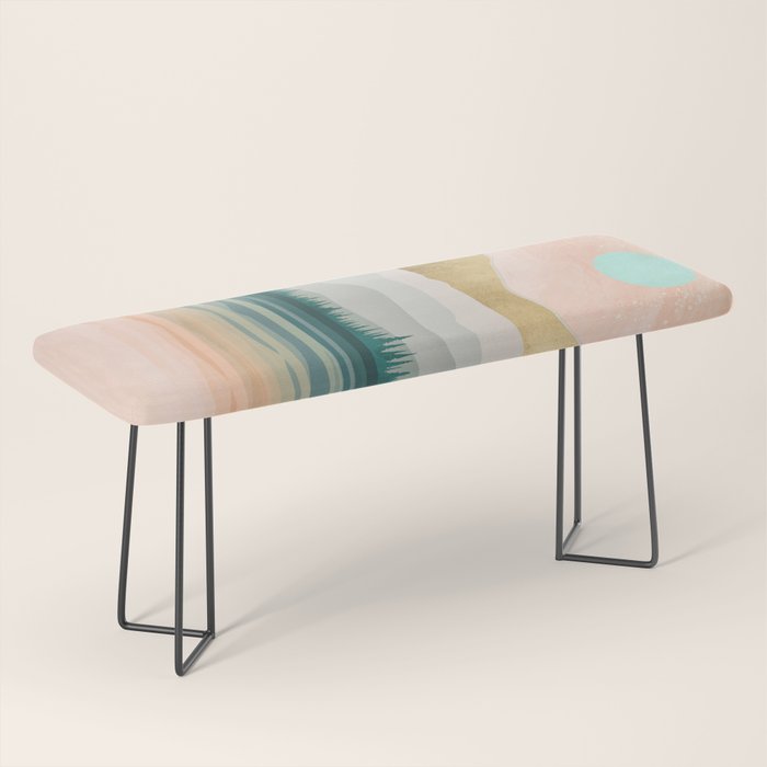 Spring Forest Lake Bench Gallery Image 1