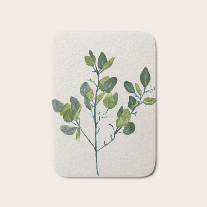 Eucalyptus Branch Bath Mat Gallery Image 1