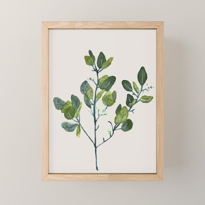 Eucalyptus Branch Mini Art Print Gallery Image 1