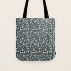 Ditsy Block Print Trailing Floral - Midnight Tote Bag Gallery Image 1