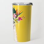 Aloha Hawaiian Llama in Yellow Travel Mug Gallery Image 2