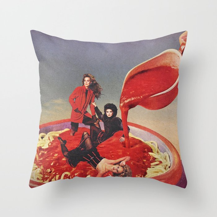 Mamma Mia - Spaghetti Tomato Sauce  Throw Pillow Gallery Image 6