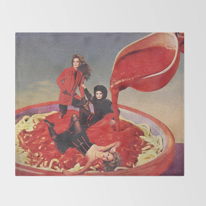 Mamma Mia - Spaghetti Tomato Sauce  Throw Blanket Gallery Image 2