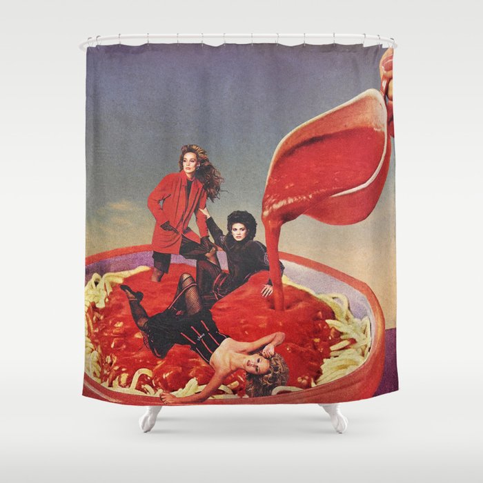 Mamma Mia - Spaghetti Tomato Sauce  Shower Curtain Gallery Image 1