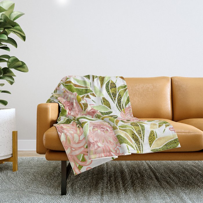 Spring Floral II Throw Blanket Gallery Image 1
