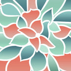 Festive, Floral Prints, Art Designs, Coral, Teal and Green Coffee Mug Gallery Image 2
