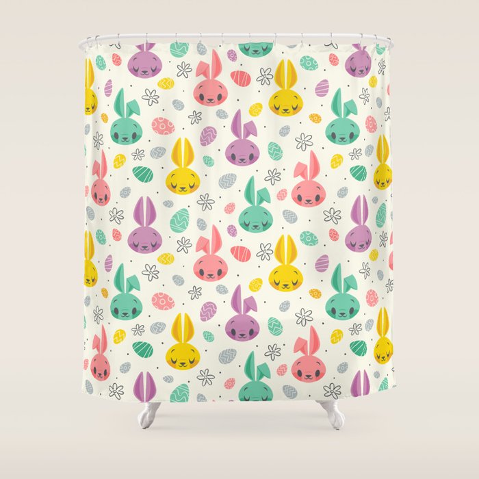 Easter Bunnies Shower Curtain Gallery Image 1